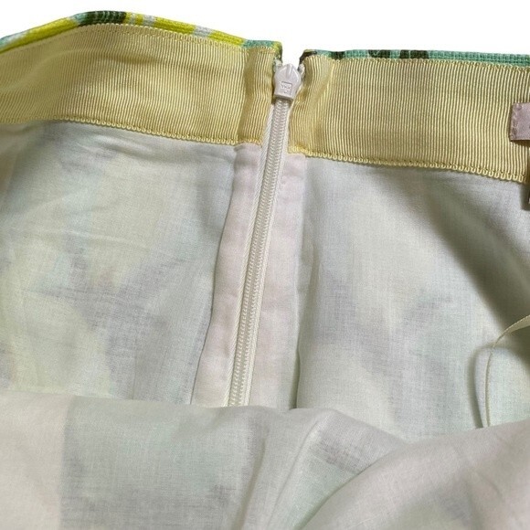 J‎ Crew Womens Size 6 Floral Straight Above Knee Pencil Skirt Yellow and Blue - Picture 14 of 14